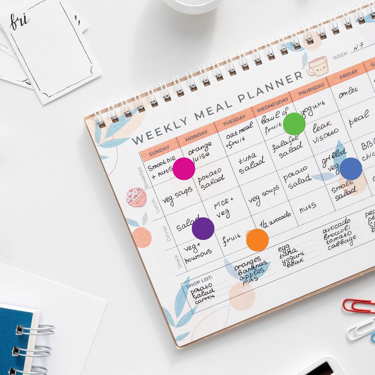 (2개) 국경을 넘나드는 인기 컬러 원형 스티커 빈 손으로 쓴 분류 라벨 스티커 벽 카드 장식 도트 장식 스티커