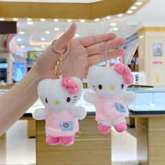 hellokitty毛絨玩具包包掛件相機KT貓毛絨公仔ins鑰匙扣禮物批發
