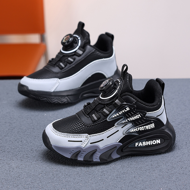 Zapatos deportivos para niños 2026 primavera nueva malla ligera transpirable zapatos de correr para niños zapatos casuales antideslizantes para niños mayores