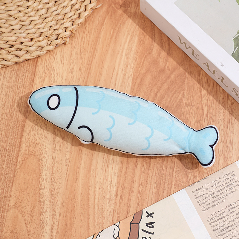 Juguetes transfronterizos para gatos Papel de sonido Pescado de menta para gatos Juguetes de peluche para mascotas