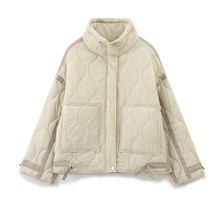 TAOP&ZA秋冬季新款立领宽松棉服夹克短外套薄棉衣装女百搭2969050