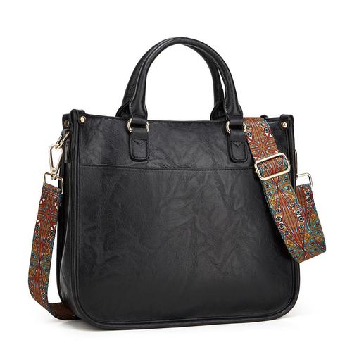 Ladies Handbag for Commuting, Soft Leather Large Capacity Crossbody Bag with Shoulder Support