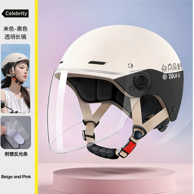 Women, 2025 Model, for Riding and, Motosiklet kaskı (dəbilqə) - black-hd-long-3c-helmet-regjuster