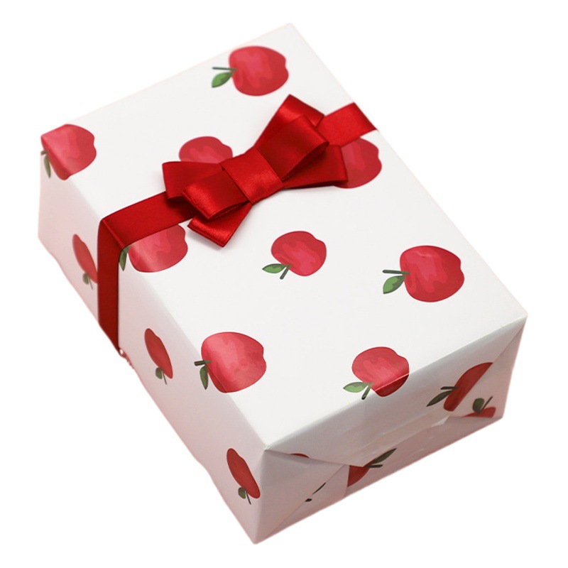 Fruta creativa simple dibujos animados niños estudiante de alta gama cumpleaños Día de San Valentín papel de embalaje de regalo papel de cubierta de libro