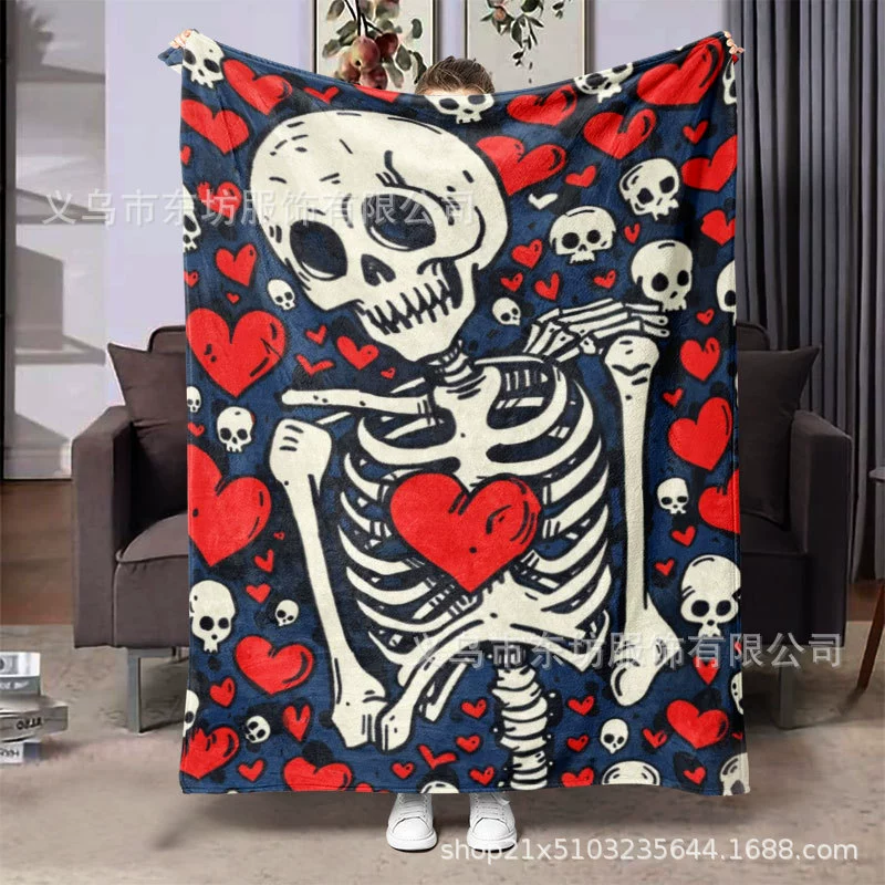 Творческий скелет любовь личность комфорт фланелевые детские одеяла