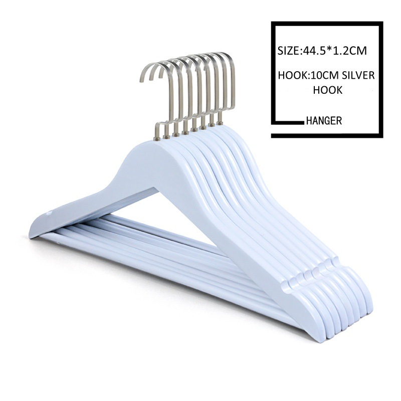 흰색 1.2cm 두께의 진주 니켈 플랫 후크 옷걸이