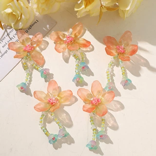 夏日出游小铃兰流苏串珠花朵diy手工编织小清新耳饰发饰鞋花配件