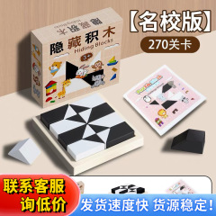 隐藏积木黑白拼图6到12岁以上男孩10-14女孩儿童益智拼装训练玩具