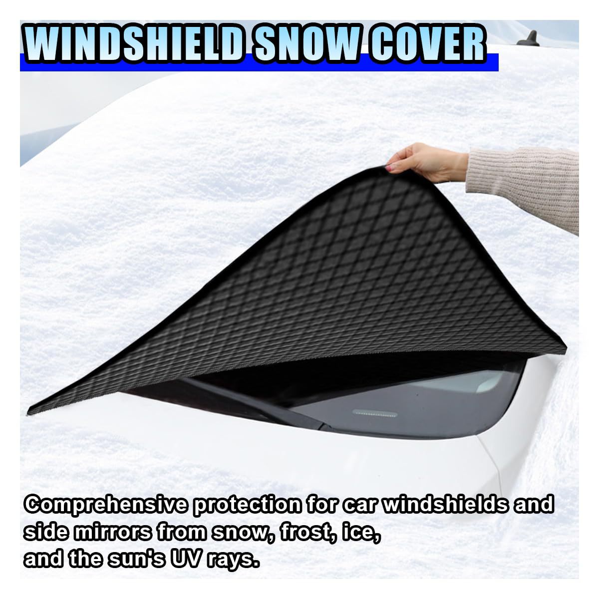 Production of Oxford Cloth Car Snow Cover, Front Anti-Freeze Cover, Windshield Anti-Frost and Snow Cover, Thickened Car Cover, Sunshade Cover