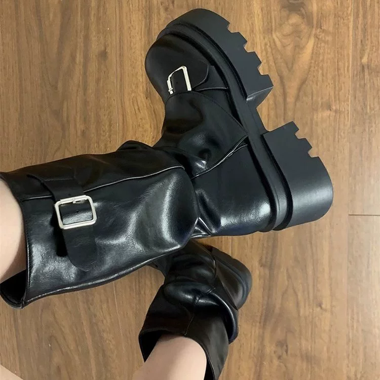 Ботинки (Martens) полусапоги на платформе, демисезонные, стиль 2024, размеры 35–40