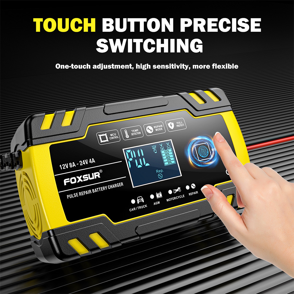 Multi-Stage Automatic Smart Battery Charger 100-240V battery charging