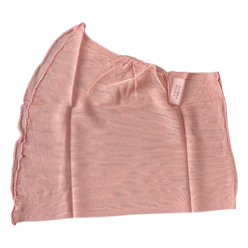 Silk Solid Color Scarf Pullover Natural Mulberry Silk Fake Collar Scarf Spring and Autumn Sunscreen Women's Mesh Silk