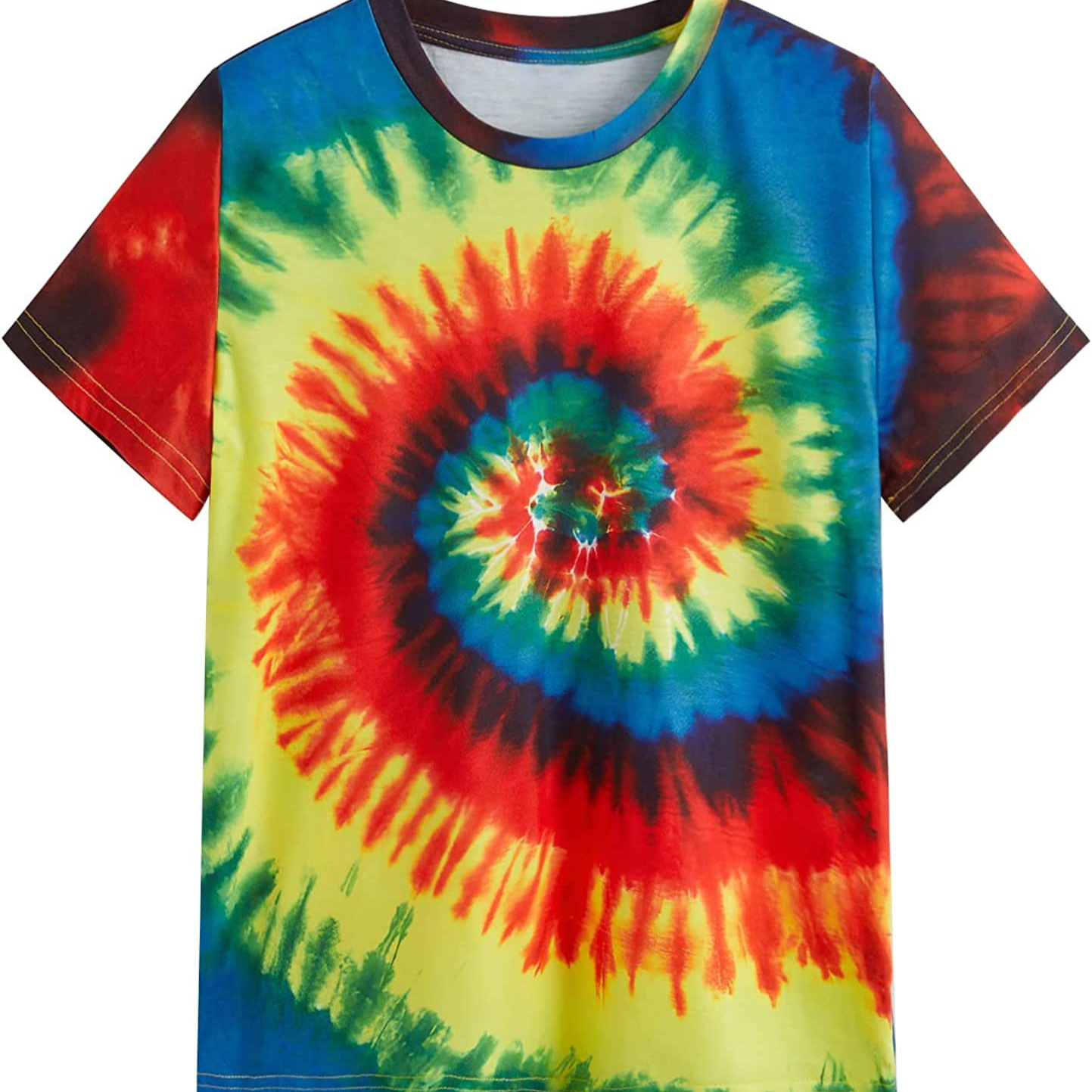 Independent Brand 2025 European and American Style Tie-Dye Camouflage 3D Printed Series Pattern Men's Casual Short-Sleeve Shirt