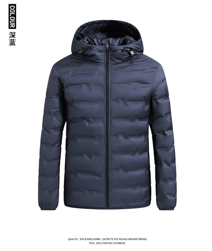 New National Standard Men's Short Hooded down Jacket Winter Men's White Duck down Ultra-Light down Coat Men's High