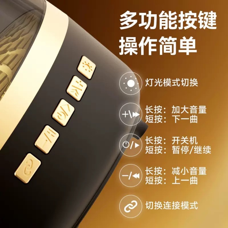 现货工厂直销哈曼卡顿琉璃4代音响华强北同款无线TWS串联蓝牙音箱|undefined