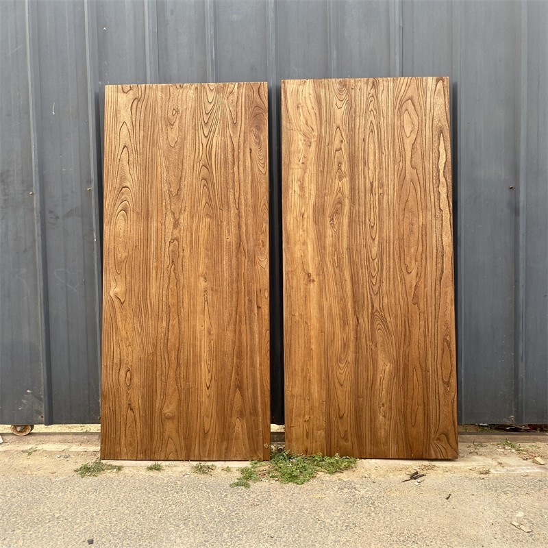 Vintage Old Elm Home Stay Desktop Large Board Weathered Wood Tea Table Board Board Balcony Bar Counter Panel Solid Wood Old Door Panel