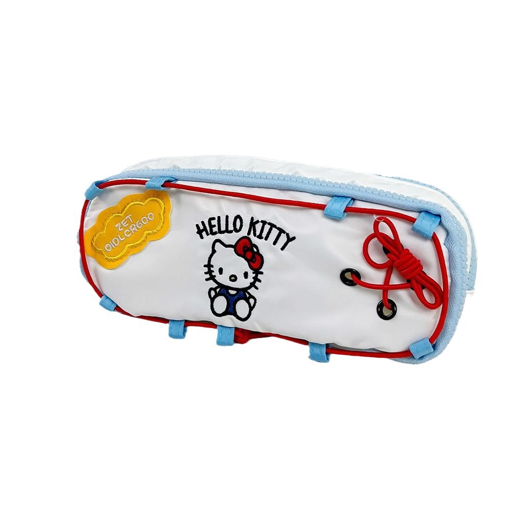 Bolsas de lápiz de alto valor facial, bolsas de lápiz bordadas hellokitty, papelería creativa de gran capacidad para estudiantes de primaria y media