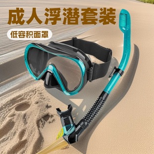 Adult Snorkeling Two Treasure elastic strap headband dry silicone snorkeling mask diving mirror breathing tube suit