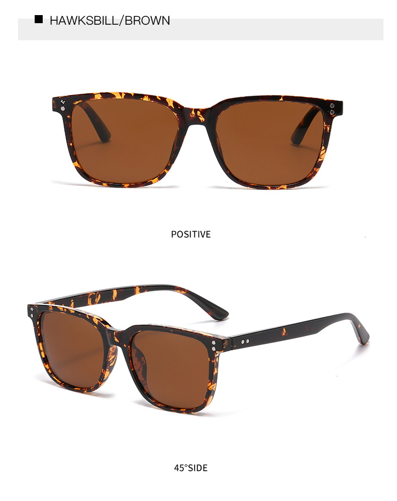 57g Weight Full Frame Glasses Structure Sunglasses Classification Tac, UV400 Protection Lens Material Square Glasses Style Outdoor, Travel Occasion Solid Color Pattern All Seasons Season Unisex Gender Basic, Simple Style Style Basic Simple Style Solid Color Tac UV400 Protection Square Full Frame Women's Sunglasses 15