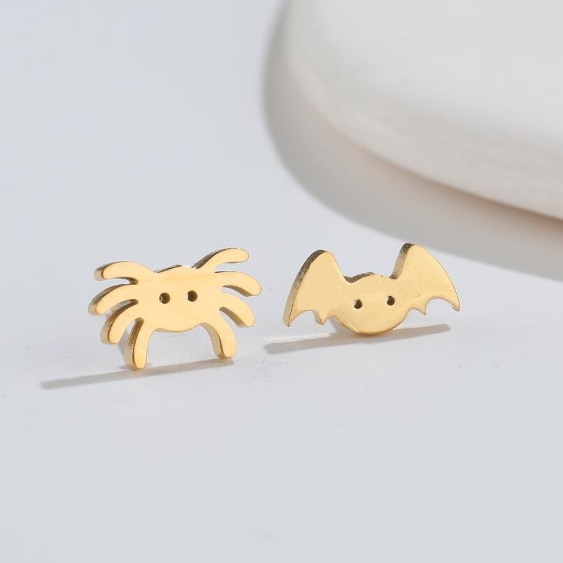 brand fashionable asymmetrical earrings stainless steel
