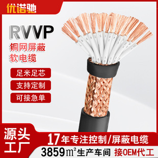 Pvvp Copper Mesh Shielded Wire 2 3 4 5 Multi-Core 0.3 0.5 1 Square Audio Control Signal Cable