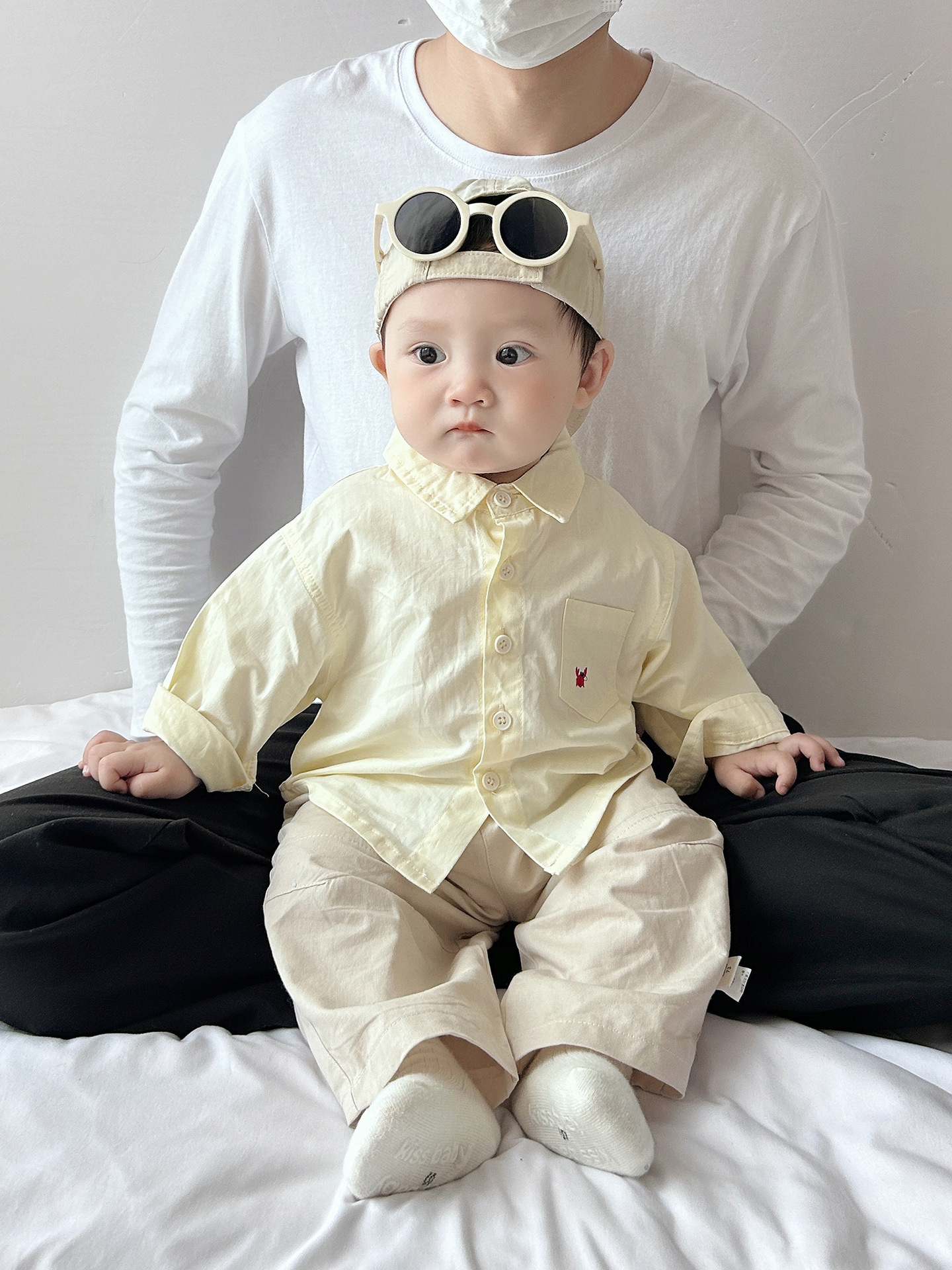 Camisa de manga larga estilo coreano para bebé, primavera y otoño 2025, nueva camisa versátil bordada para niños, top informal y elegante