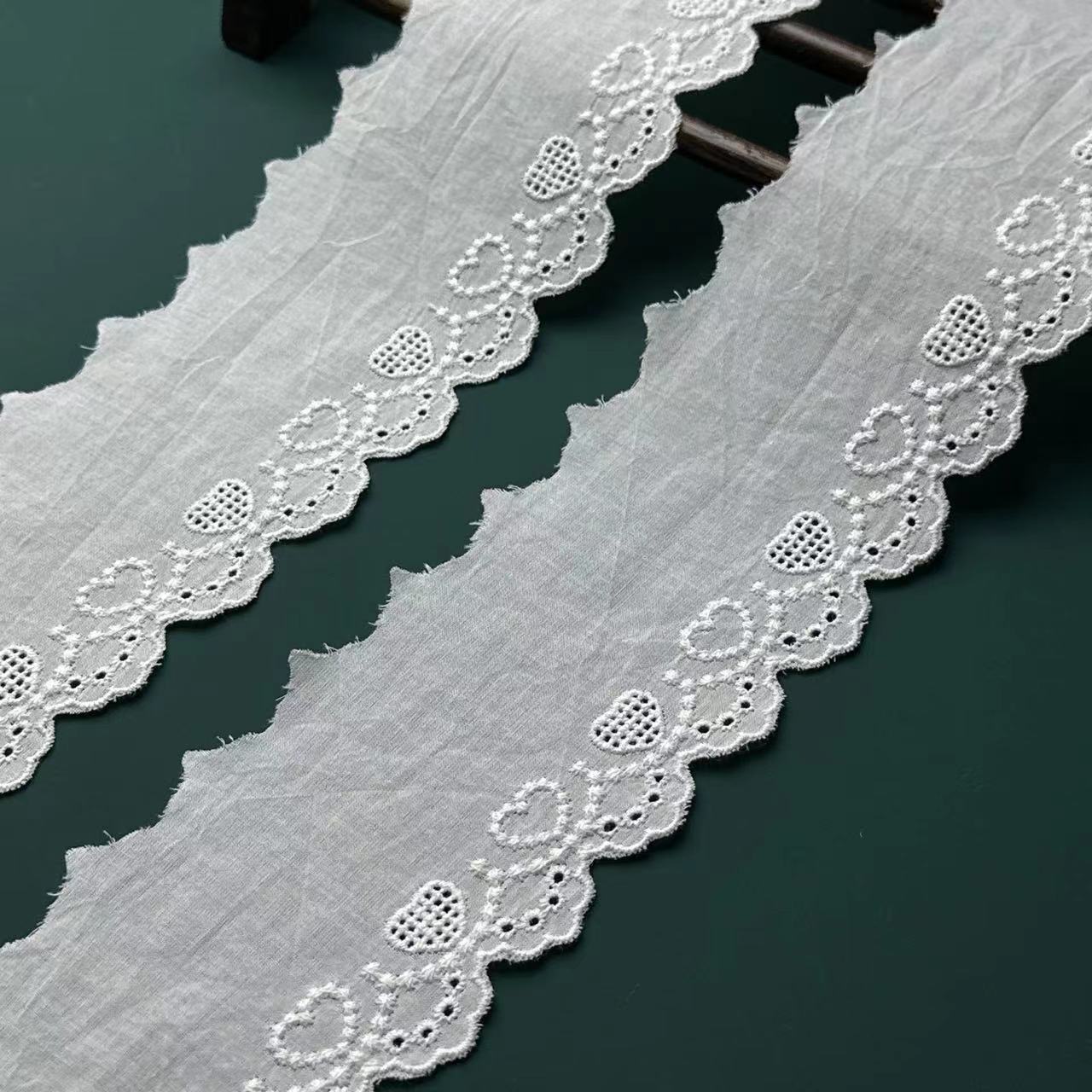 Cotton hollow lace, cotton lace, single-sided cotton lace, skirt home textile lace accessories