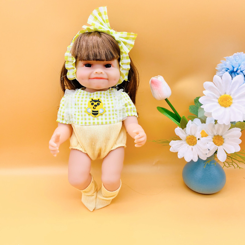 새로운 35CM 시뮬레이션 비닐 중생 인형은 귀여운 공주 선물 도매로 바꿀 수 있습니다