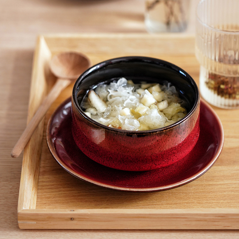 Tazón de cerámica para sopa, tazón con forma de nido de pájaro, tazón para ensalada de frutas, vajilla, tazón para postre de agua azucarada, tazón pequeño para sopa de desayuno, diseño creativo