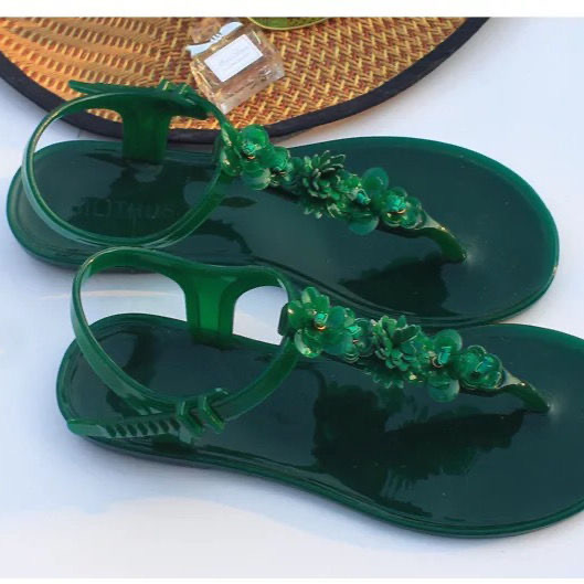 Quality Shoes Summer And T-strap New Sandals Women, Fashionable Casual Flat Floral Flat-heeled Flip-flops For Daily_vogvips.com