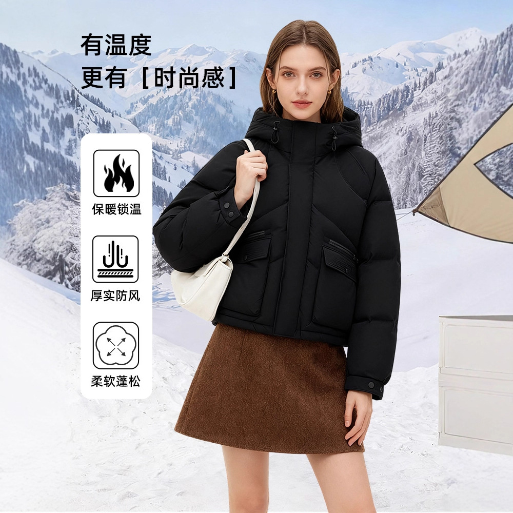 Chaqueta de plumón corta para hombre, plumón de pato blanco, casual, nuevo estilo para hombres y mujeres, chaqueta de plumón con capucha, protección contra el frío