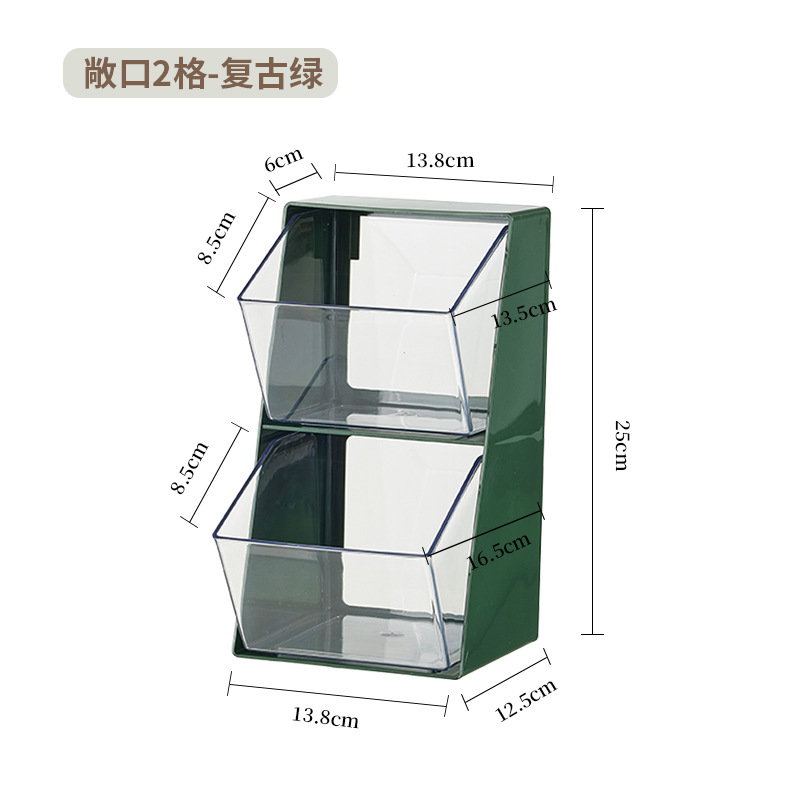 Caja de almacenamiento de bolsas de té a prueba de polvo con tapa café leche té organizador estante de almacenamiento acrílico transparente Oficina escritorio sala de té