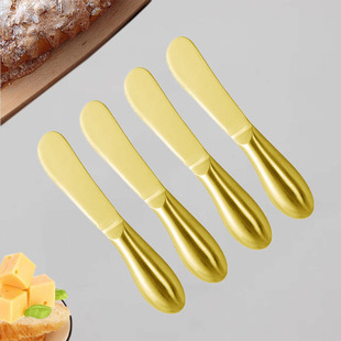 Factory spot gold plated hollow handle butter cheese knife cream knife set pizza knife cheese knife baking tools