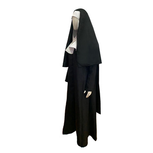 Halloween Costume Amazon Women's Nuns Black Robe Clothing European and American Export Role-playing Clothing