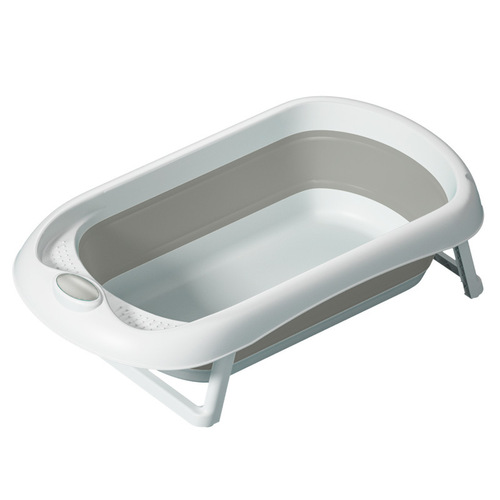 Leboni Baby Bath Tub for Infants and Children: Extra-Large, Plastic, with Built-in Temperature Gauge, Foldable, Made of Silicone