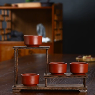 紫砂杯品茗杯小茶杯紫砂功夫茶杯大主人杯子批发小杯子牡丹杯