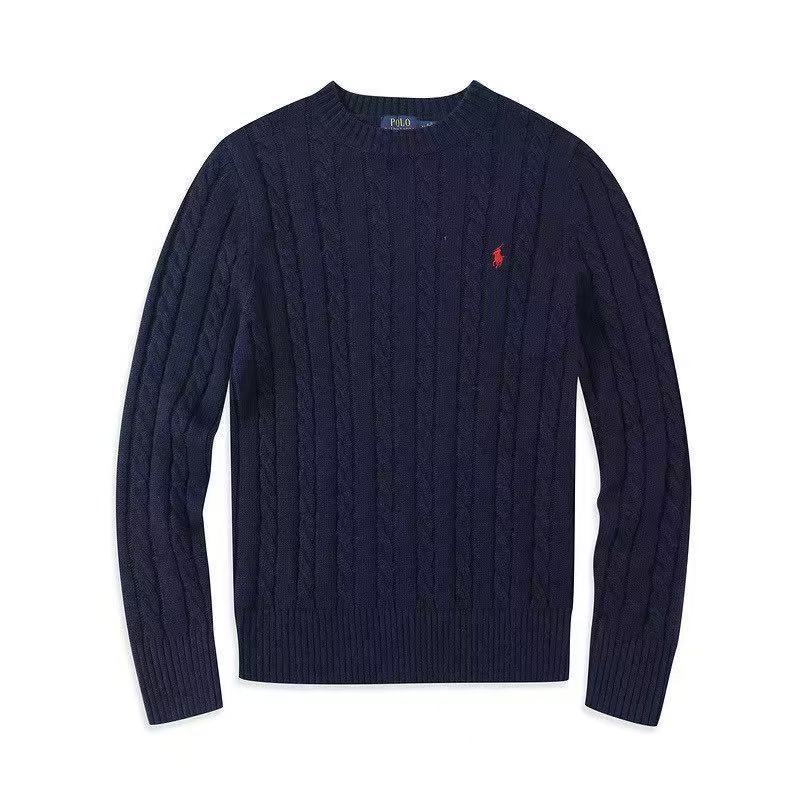 Ralph Lauren Cable Knit Crewneck Sweater Navy