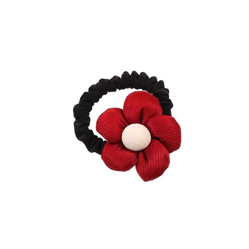 Flores dulces para niños anillo de cabello arco cabello no daña correa de cabello niñas atadas cabello cabello de alta elástica adornamiento para el cabello