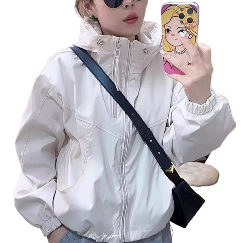 纯色双拉链外套女2025新款春秋时尚减龄设计感夹克上衣|undefined