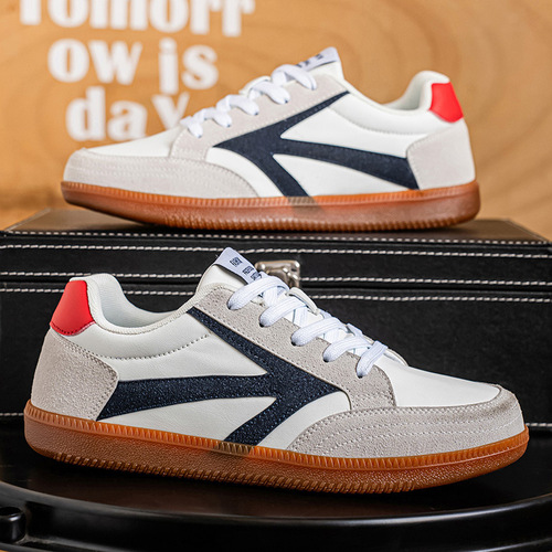 Men's skate shoes, new high-street niche skateboard shoes, platform bread shoes, men's fashionable all-match men's board shoes