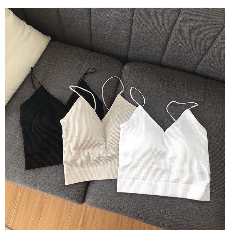아름다운 백탑 브라 일체형 심리스 가슴 감싸는 새로운 스타일의 와이어 프리 여아 속옷 서스펜더 속옷 튜브탑 고정컵