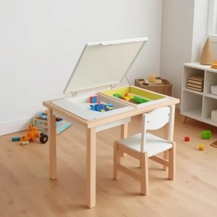 Cross-Border New Wooden Children's Sensory Table Home Indoor Kindergarten Sand Table Game Table Multi-Functional Learning Table
