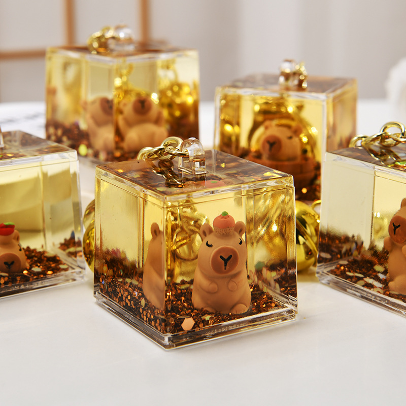 Bag Pendant, Keychain Classification Cute Animal Capybara Arylic Unisex Bag Pendant Keychain