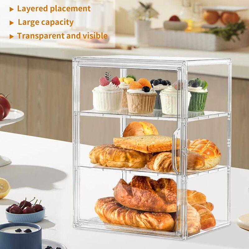Bread Storage Box, Transparent Acrylic Display Stand, Snack and Dessert Display Cabinet, Cake Box, Blind Box, Baby Bottle Display Box Bread Storage Box, Transparent Acrylic Display Stand, Snack and Dessert Display Cabinet, Cake Box, Blind Box, Baby Bottle Display Box