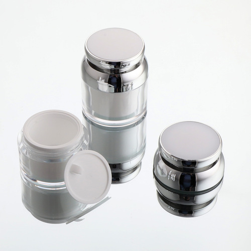 Korean domed acrylic vacuum bottle essence lotion mirror cream bottle travel cosmetic packaging