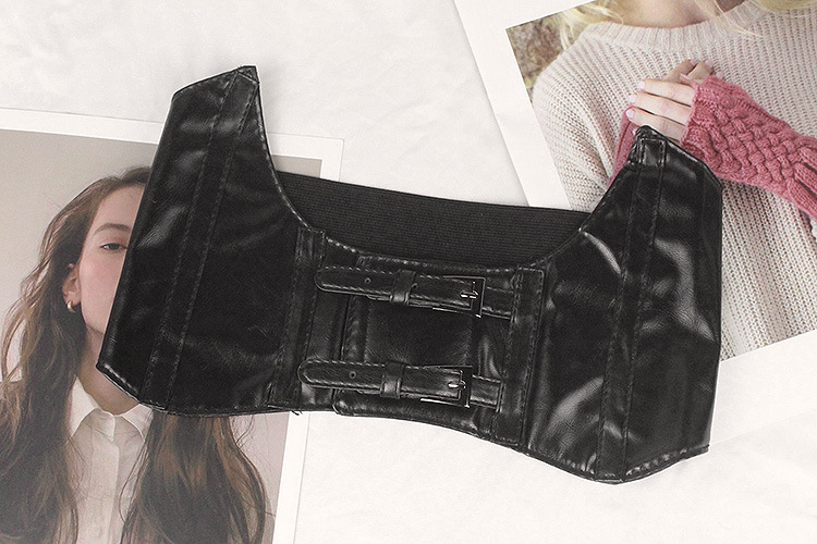 Cinghie esterne per temperamento moda europea e americana Cintura ultra larga Gilet da donna Cintura elastica stile cinturino elastico_voghion.com