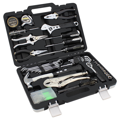 瑞德五金工具套装家用日常大全维修家庭组套钳子扳手102件组合箱