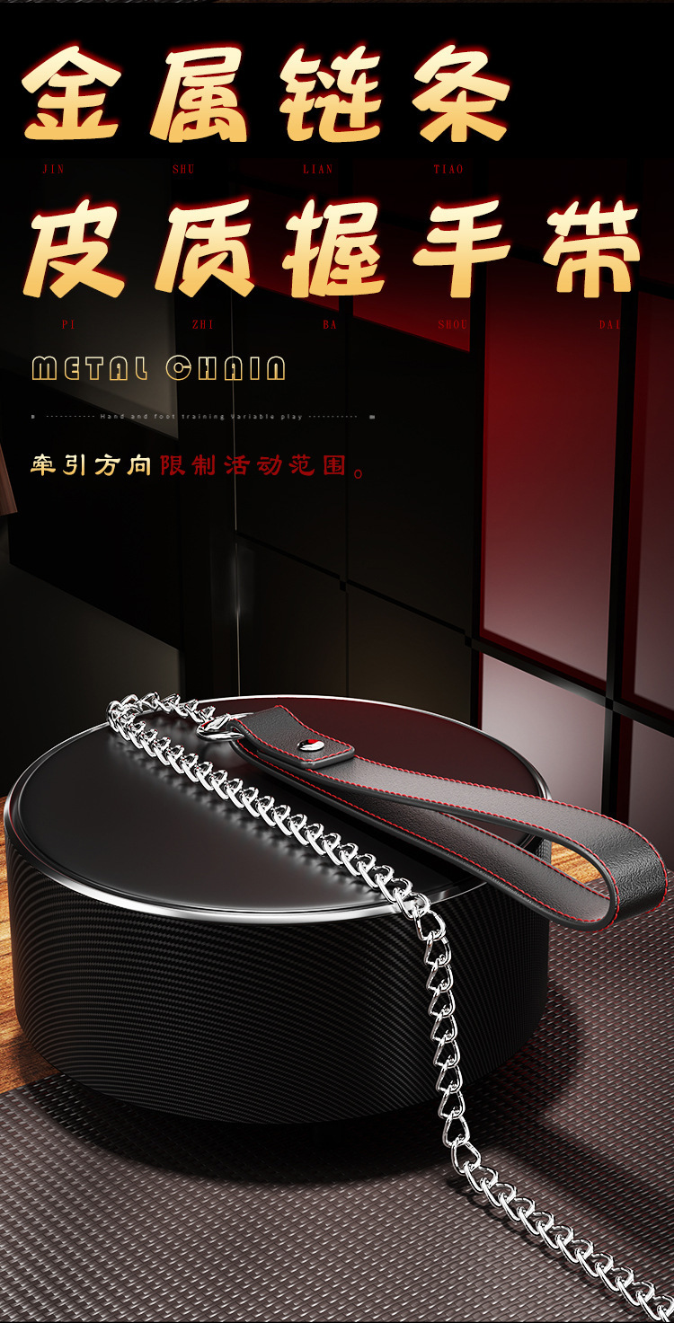 Jiuai SM Domain Control Bondage Set with Handcuffs, Whip, Ball Gag and Nipple Clamps — detail image 4
