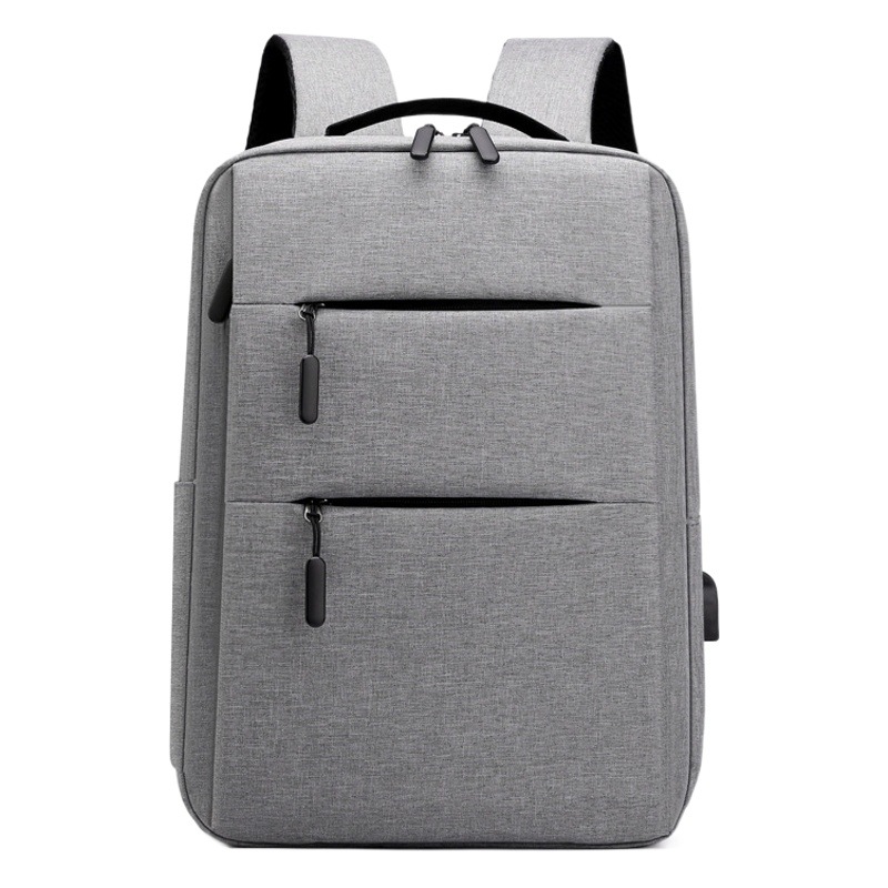 Mochila personalizada, bolso de hombre de negocios de moda, mochila ligera de gran capacidad, bolsa de computadora transfronteriza transpirable de reducción de carga de color sólido