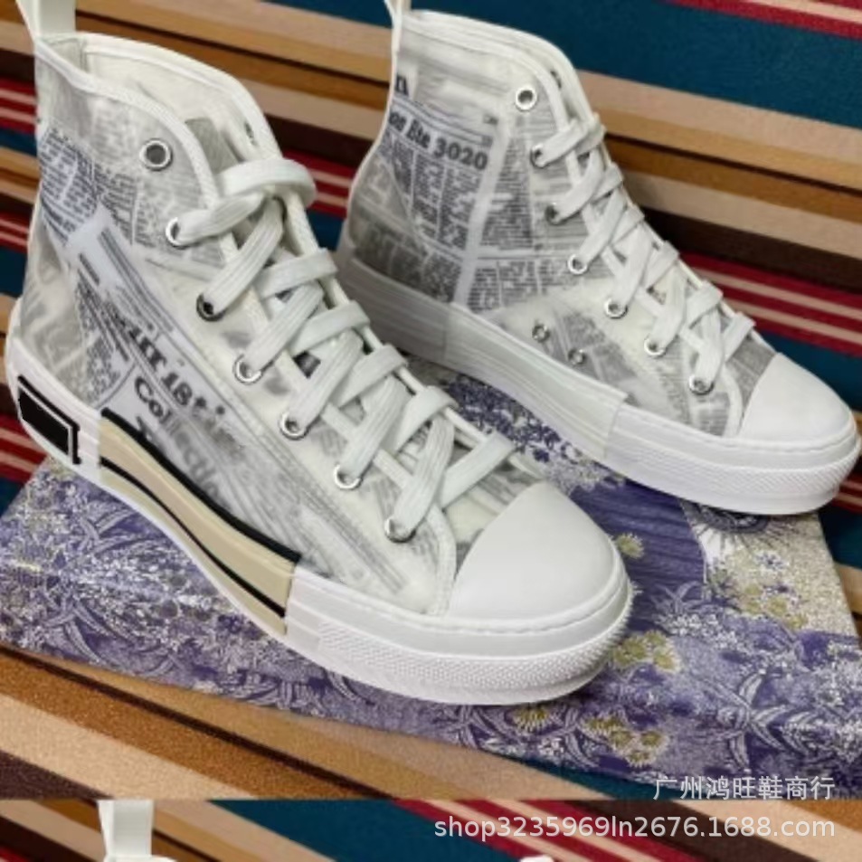 Estación europea D casa zapatos de alta calidad para hombre 2024 zapatos de lona transpirables zapatos blancos zapatos deportivos con letras estampadas planas para mujer